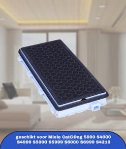 2x Actief HEPA Filter SF-AH 50 voor Miele Stofzuiger Cat&Dog 5000 S4000 S4999 S5000 S5999 S6000 S6999 S4210 Stofzuigers, Compact C1 C2 Complete C2 C3-2x Air Clean Filter, 2x Motorfilters — thumbnail 3