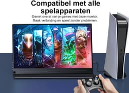UPERFECT T03 15.6" FHD Portable Monitor 1080P IPS 60Hz Draagbaar monitor with Dual USB-C/HDMI & Speakers, for Laptop/Switch/MacBook (VESA Mount + Leather Case) — thumbnail 11