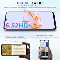 Smartphone Oscal Blackview FLAT 1C 6.517'' 4GB+32GB-SD 1TB 8MP+5MP 4700mAh Android 13 Dual SIM - Paars — thumbnail 2