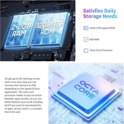 Smartphone Oscal Blackview FLAT 1C 6.517'' 4GB+32GB-SD 1TB 8MP+5MP 4700mAh Android 13 Dual SIM - Paars — thumbnail 4