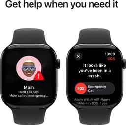 Apple Watch Series 10 - Wifi - 46mm - Zwarte Aluminium Case met Zwart Sportbandje - S/M — thumbnail 9
