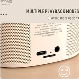 Viatel Creatieve Rgb Kleurrijke Verlichting Mini Karaoke Draagbare Draadloze Bluetooth Speaker Met Microfoon Outdoor Stereo Subwoofer — thumbnail 17