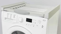Roller - Aansluitframe wasmachine droger met waslijnrol - 60x60 cm - grijs — thumbnail 2