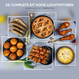 VAIVE Heteluchtfriteuse Accessoires Set - Geschikt voor alle Airfryer XL en XXL - ⌀ 20 cm — thumbnail 7