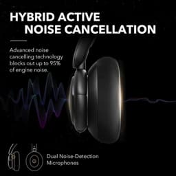 Soundcore by Anker Life Q30 Hybrid Active Noise Cancelling Headphones with Multiple Modes, Hi-Res Sound, 40H Playtime, Fast Charge, Soft Earcups, Bluetooth Headphones, Travel - Zwart — thumbnail 11