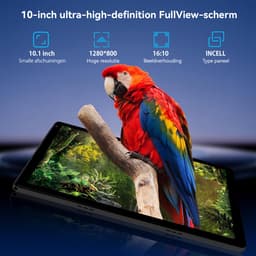 Hotlight C108 - Android 16 Tablet - 10.1 inch - 30(6+24)GB RAM/128GB ROM - Gemini AI - Wifi 6 - Met Toetsenbord, Muis, Oordopjes & Bescherming – Zwart — thumbnail 6