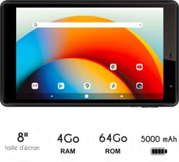 Logicom - Tablet 80 - 64GB - 8 Inch - 4GB RAM - Octa Core - Zwart - Wifi - Android 15 — thumbnail 2