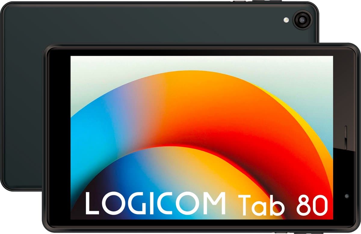 Logicom - Tablet 80 - 64GB - 8 Inch - 4GB RAM - Octa Core - Zwart - Wifi - Android 15 — afbeelding 1