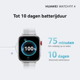 HUAWEI WATCH FIT 4 - Wit Fluorelastomeer Horlogeband - Ultra slank design | Geavanceerde sportmodi | Tot 10 dagen batterijduur | Compatibel met iOS & Android — thumbnail 8