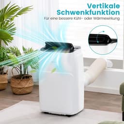 COSTWAY Mobiele airconditioning met afvoerslang, 14000 BTU, voor ruimtes tot 135 m³, 5-in-1 airconditioner voor koelen, verwarmen, ontvochtigen, ventileren en slaapmodus, app/afstandsbediening — thumbnail 3