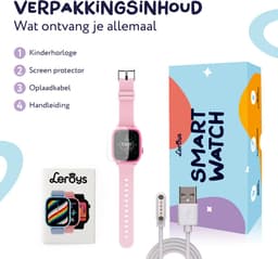 LEROYS - GPS Horloge Kind - Kinder Smartwatch - Android en iOS - Roze - Incl. Simkaart — thumbnail 9