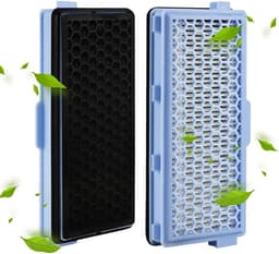 Actieve Hepa Filter Set 2 Stuks Geschikt Voor Miele Classic Compact C1, Complete C2 & C3 - Vervangbaar - Stofzuiger Onderdelen - Stofzuigerfilter - Filter Onzuiverheden - Blauw — thumbnail 1