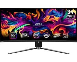 MSI MPG 341CQPX QD-OLED - UWQHD Ultrawide Gaming Monitor - 34 inch - 240hz - USB-C PD 98W