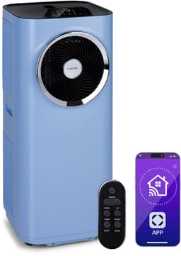 Klarstein mobiele airconditioner met luchtafvoerslang, 5-in-1 airconditioner, ventilator, luchtontvochtiger, luchtreiniger & nachtmodus, app-bediening, kleine & draagbare airconditioner voor thuis & op kantoor, 7000 BTU,9 kW voor 42 m² 48 dB — thumbnail 5