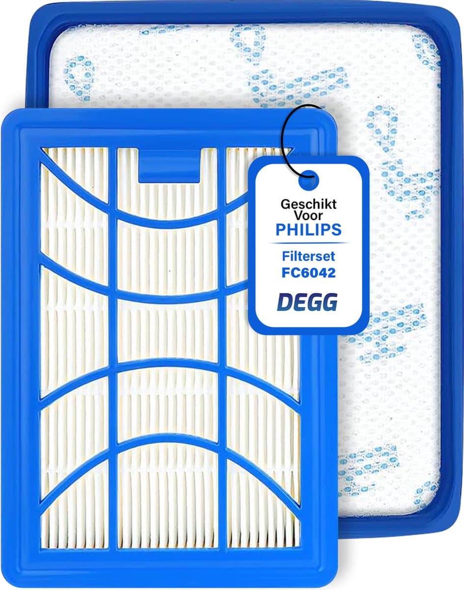 DEGG® - Filterset – Geschikt voor Philips PowerPro Expert – Vervangt FC6042/01 & FC8003/01 – Inlaatfilter + H11 Uitblaasfilter – Compatibel met FC9729, FC9741, FC9743, FC9744, FC9745 – COMBIDEAL — afbeelding 1