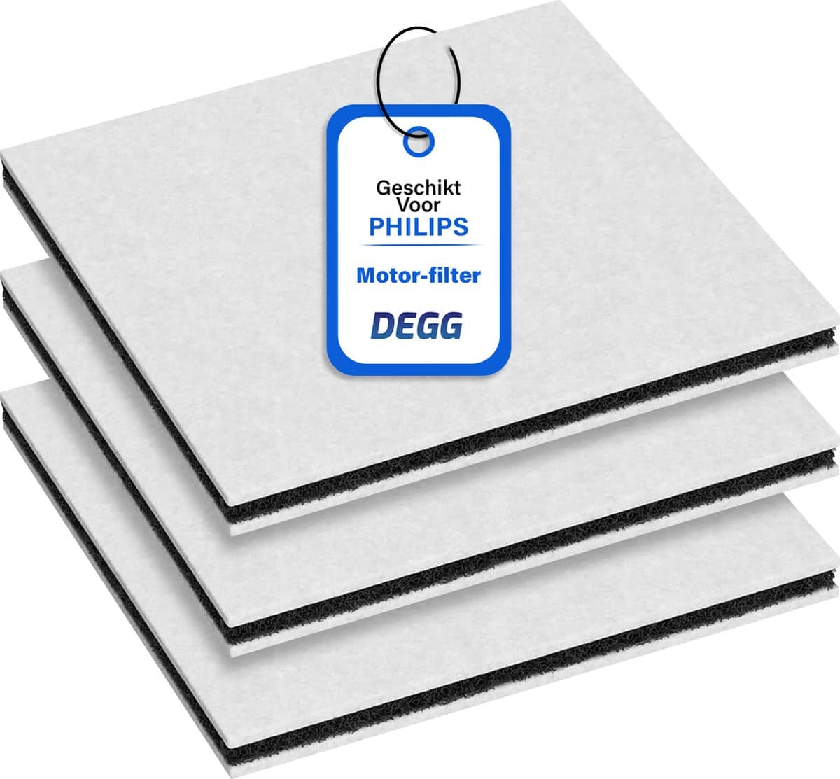 DEGG® - Motorfilter Geschikt voor Philips Stofzuigers - Stofzuigerfilter - Microfilter - Premium Kwaliteit - VOORDEEL-VERPAKKING - 3 STUK(S) — afbeelding 1