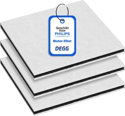 DEGG® - Motorfilter Geschikt voor Philips Stofzuigers - Stofzuigerfilter - Microfilter - Premium Kwaliteit - VOORDEEL-VERPAKKING - 3 STUK(S) — thumbnail 1