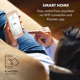 Klarstein mobiele airconditioner met luchtafvoerslang, 5-in-1 airconditioner, ventilator, luchtontvochtiger, luchtreiniger & nachtmodus, app-bediening, kleine & draagbare airconditioner voor thuis & op kantoor, 12000 BTU,4 kW voor 56 m² 50 dB — thumbnail 18