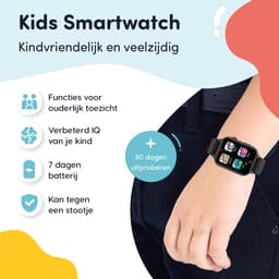 Keebies Smartwatch Kinderen - 5 t/m 12 jaar - Incl. Camera en 26 Kids Spelletjes - 512MB Geheugen - USB Oplaadbaar kinderhorloge - Jongen / Meisje - Zwart — thumbnail 6