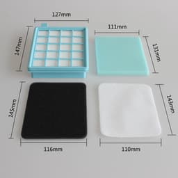 Filterset geschikt voor Philips PowerPro Compact / Active series FC8058/01 Schuim Foam Motor filter set — thumbnail 2