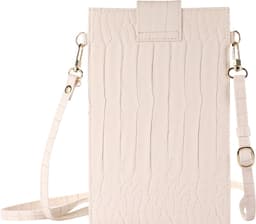 Stravo Kleine Crossbody Mobiele Telefoon Portemonnee voor Vrouwen - Stone 2# - Wit - Lichtgewicht Schoudertas met Creditcardvakken, Meisjes Steen Getextureerde Echte Leren Telefoontas voor iPhone/Samsung/Huawei/Google/etc Telefoon binnen 7 Inch — thumbnail 3
