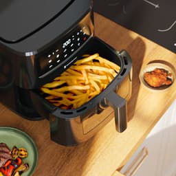 KitchenBrothers Airfryer XXL - PFAS-Vrij - 1800W - 7.5L - Heteluchtfriteuse - Dual Heating - 50ºC tot 200ºC - 10 Kookprogramma's - Zwart — thumbnail 8
