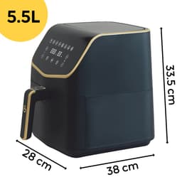 AG Airfryer XXL Premium- Luchtfriteuse - Anti-aanbak - Tot 8 personen- Uitneembare Bak - Vaatwasserbestendig - Met Receptenboek - Extreem Stil- Snelkooktechnologie - Digitaal Display - Tot 200°C - 8 Voorgeprogrammeerde standen. 5.5L Zwart — thumbnail 8