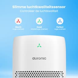 Auronic Luchtreiniger Compact met HEPA 13 Filter, Ionisator en Koolstoffilter - Ruimtes tot 30m² - CADR-waarde van 150m³/u - Air Purifier - Wit — thumbnail 5