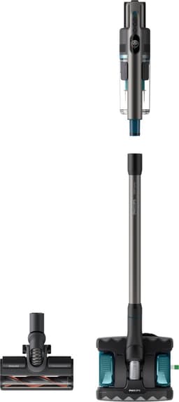 Philips Steelstofzuiger met Dweilfunctie XC8057/01 - Zuigmond met LED verlichting - Draadloos - Zonder Zak - Handstofzuigerfunctie - Alle Vloertypen - Lichtgewicht — thumbnail 7