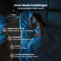 Auronic Luchtreiniger Compact Pro met HEPA 13 Filter, Ionisator en Koolstoffilter - Ruimtes tot 30m² - CADR-waarde van 150m³/u - Air Purifier met Aromatherapie - Wit — thumbnail 7