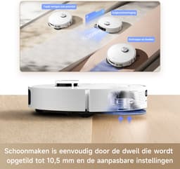 Dreame L10s Ultra Gen 2 - Robotstofzuiger met Dweilfunctie - Groter bereik - Krachtige Tapijtreiniging - Geschikt voor huisdierharen — thumbnail 9