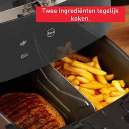 Tefal Easy Fry & Grill EY8014 XXL 6,5L - 2-in-1 Heteluchtfriteuse met Uitneembare Verdeler - Blauw Airfryer met 8 Automatische Kookprogramma's - Beste Grote Airfryer van Tefal - Digitaal Display - Extreem stil - Koken Zonder Olie - Anti Aanbaklaag — thumbnail 5