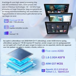 Hotlight C10 - Android 15 Tablet - 10.1 inch - 20(3+17)GB RAM/64GB ROM– 5000mAh - Wit — thumbnail 6