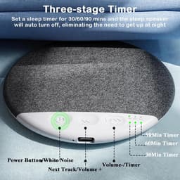 Pillow Speaker, 2026 Nieuwe Bluetooth Kussenluidspreker, Mini Botgeleiding Slaaphulp Met Stereo Bas En Witte Ruis, Ultra-Dunne Stereo Bas, Voor Volwassen Gespecialiseerde Slaapoordopjes, Blauw — thumbnail 3