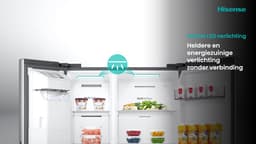 Hisense RS5P528STIE - Amerikaanse koelkast - RVS - No-Frost - 178 cm hoog - 528 liter - Energielabel E - Invriesvermogen 10 kg/24u - Geluidsniveau 40 dB(A) - IJs- en waterdispenser - LED Display - FastFreeze - Deuralarm - Interverter Compressor — thumbnail 23