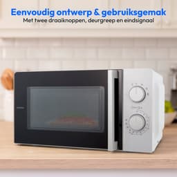 MEDION compacte magnetron (20 liter, 700 watt, ruimtebesparend ontwerp, 5 vermogensniveaus, ontdooifunctie, timerfunctie, MD12211) lichtgrijs [MODEL 2025] — thumbnail 8