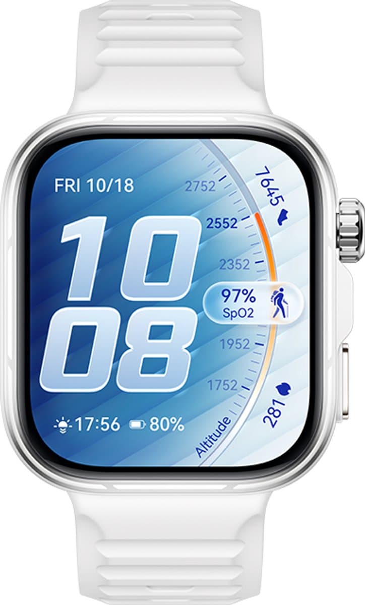 HUAWEI WATCH FIT 5 PRO- Wit - Premium ontwerp - Geavanceerde outdoor workout mogelijkheden - Professioneel gezondheidsmonitoring met TruSense - Compatibel met iOS & Android — afbeelding 1