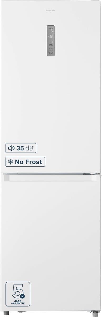 Inventum KV1850W No Frost energiezuinige koel-vriescombinatie - 185 cm hoog - 338 liter - Zeer stil: 35 dB - Superkoelen - Supervriezen - Energielabel C - Vrijstaand - Wit — afbeelding 1