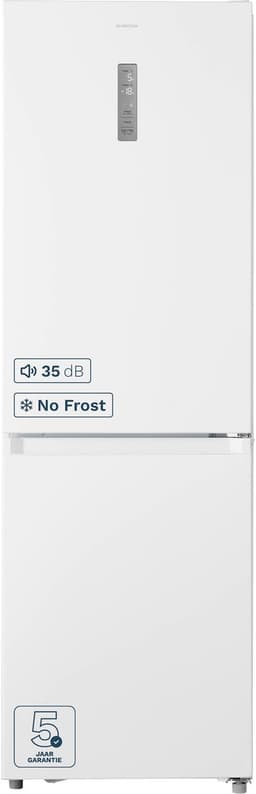 Inventum KV1850W No Frost energiezuinige koel-vriescombinatie - 185 cm hoog - 338 liter - Zeer stil: 35 dB - Superkoelen - Supervriezen - Energielabel C - Vrijstaand - Wit — thumbnail 1