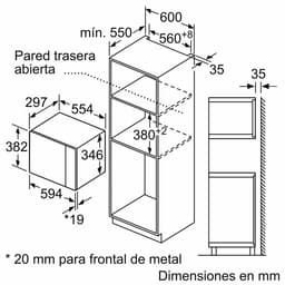 Bosch BFL524MS0 | Inbouw Solo Magnetron | Nis 39 cm — thumbnail 3