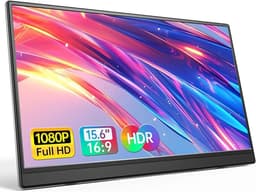 Portable Monitor Full HD USB-C - 15.6 Inch Inclusief Hoes - Met Speakers - Plug en Play - Draagbare monitor - Draagbaar scherm - Draagbare monitor voor laptop - draagbaar scherm voor laptop - portable beeldscherm - USB Monitor — thumbnail 1