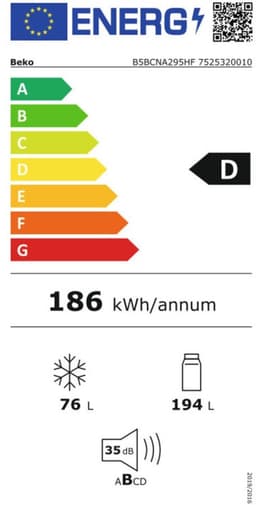 Beko B5BCNA295HF | Inbouw koelvriescombinatie | Nofrost — thumbnail 2