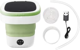 REN® Camping Wasmachine - Mini Wasmachine - Wasmachines - Opvouwbare Kleine Wasmachine en Droger - 7.5L - met Afvoer - Groen - 30cm x 30cm x 33cm; 2.08 kg — thumbnail 9