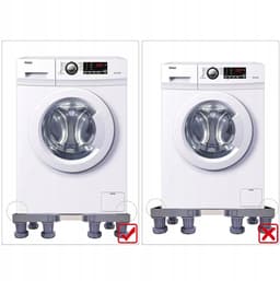 Wasmachine Standaard - Wasmachine Verhoger - Wasmachine Opbouwmeubel - 500kg Draagvermogen & 12 Poten - 3D Verstelbaar (45-68cm) - Anti-slip & Geluiddempend - Voor Wasmachine, Koelkast & Vriezer — thumbnail 9