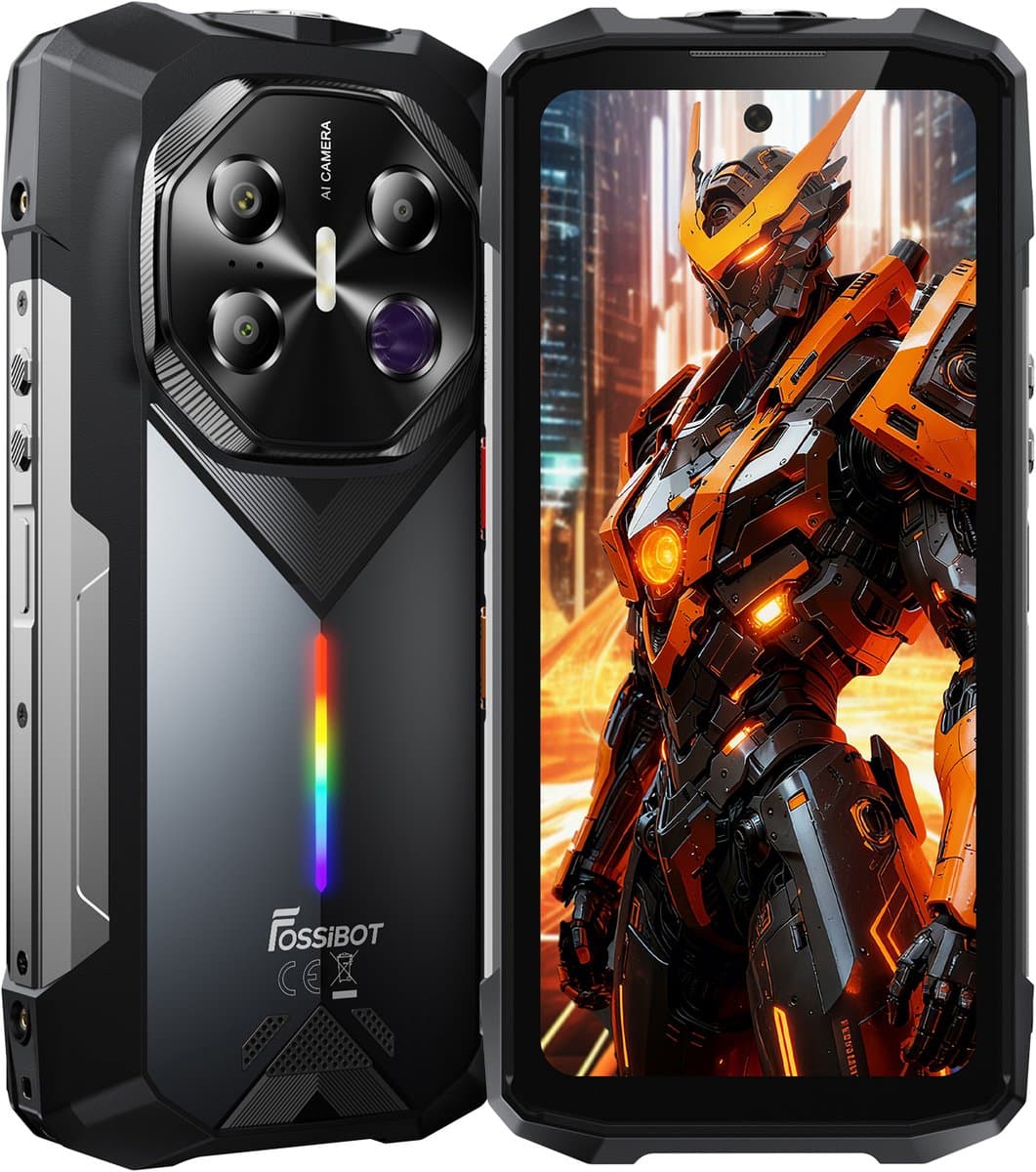 FOSSiBOT F113 Robuuste Smartphone - Dual SIM - 12 GB RAM - 256 GB ROM - 20000mAh - 6,78 inch HD+ IPS Scherm - IP68 Waterdicht Telefoon -Android 15- GPS,NFC,Face ID,OTG -metaalgrijs — afbeelding 1