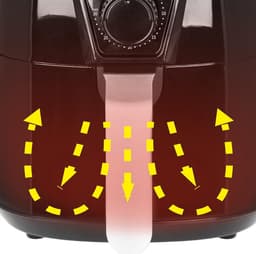 REN® Airfryer xl - Airfryer xxl - Heteluchtfriteuse - 3,8 Liter - zwart - 26cm x 32cm x 30cm — thumbnail 2