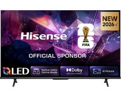 Hisense 43E7S PRO SmartTV - 43 inch - 4K Hi-QLED - 2026 - Native 144Hz Game Mode - Hi-QLED Colour - Built-in Subwoofer - AI Picture - AI Smooth Motion - AMD FreeSync Premium - Dolby Vision Atmos