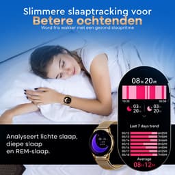 Evy24 Smartwatch Pro 42mm - Smartwatch Dames - Horloge met Belfunctie - Sporthorloge Dames - AMOLED - Bloeddrukmeter - Stappenteller - Android en iOS - Roségold — thumbnail 6