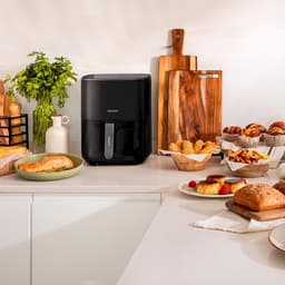 Airfryer Zonder Olie - Heteluchtfriteuse - Gezond Frituren - Met Kijkvenster - 6.5 Liter - Zwart — thumbnail 6