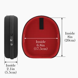 ONF3 - Draagtas voor hoofdtelefoon - Beschermende harde case - Zwart - Compatibel met Jabra en Plantronics - Oplader opslag - Ideaal voor onderweg — thumbnail 2